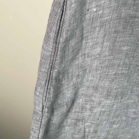 Garnet Hill Linen Pintuck Shift Dress Gray pockets Breathable Classic Sz 4
Boho - Picture 10 of 12